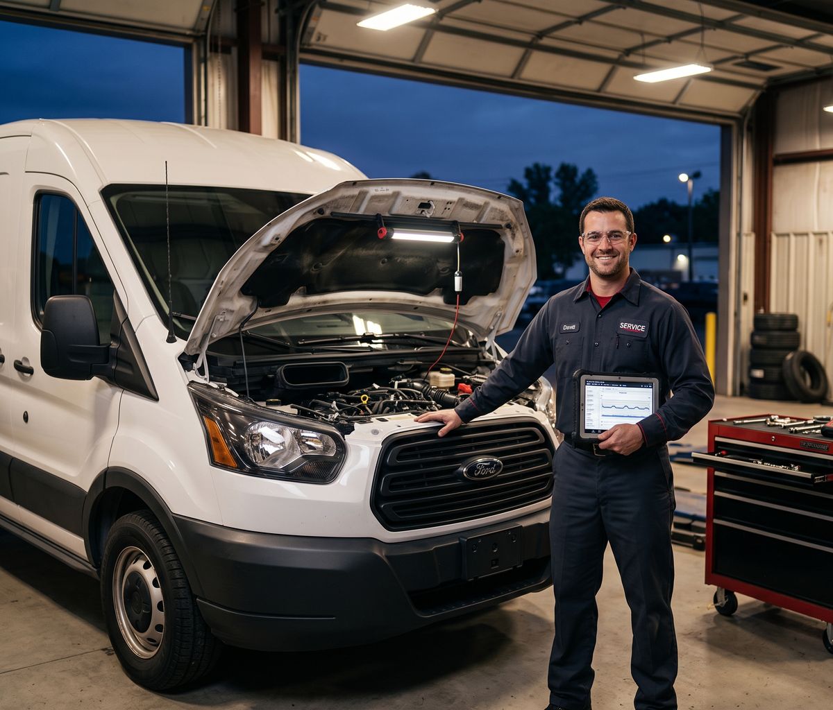 Autech fleet mechanic at work